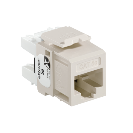 LEVITON 1-Port Mod Jack 110 8W8P Utp, T568A/B Cat5E Quickport, Gigamax Lt Alm 5G110-RT5